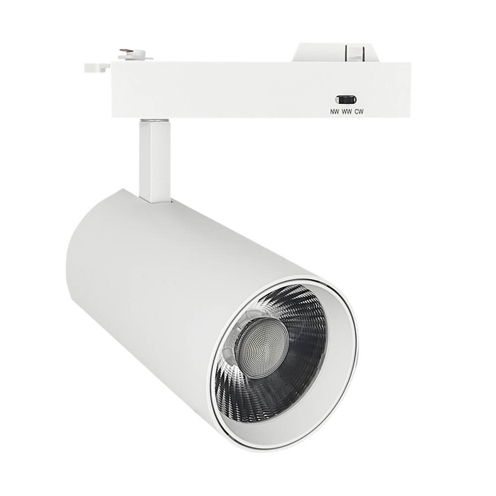 Foco LED 30W BRAGA Blanco Carril Monofásico CCT CRI+90 40º